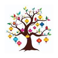 Different types of trees illustration vector