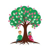 Different types of trees illustration vector