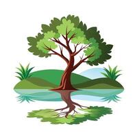 Different types of trees illustration vector