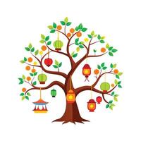 Different types of trees illustration vector