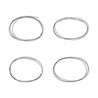 Hand drawn ovals and circles scribble marker set illustration. vector