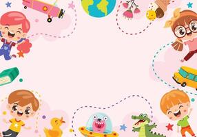 Template Design With Childish Elements vector