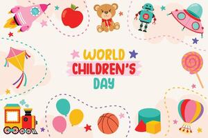 Template Design With Childish Elements vector