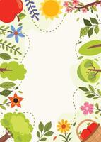 Template Design With Nature Elements vector