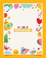 Template Design With Childish Elements vector