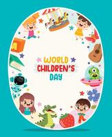 Template Design With Childish Elements vector