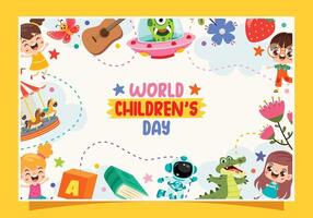 Template Design With Childish Elements vector