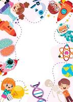 Template Design With Science Elements vector