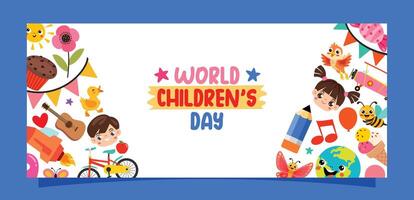 Template Design With Childish Elements vector