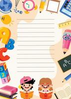 Template Design With Education Elements vector