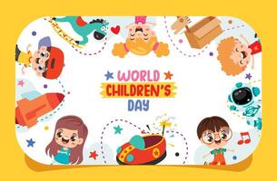 Template Design With Childish Elements vector