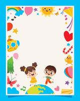 Template Design With Childish Elements vector