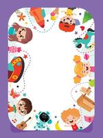 Template Design With Childish Elements vector