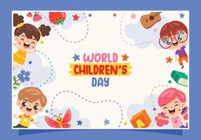 Template Design With Childish Elements vector