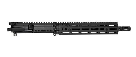 Spare parts for automatic rifle. Repair and modification of weapons. Isolate on a white back. photo