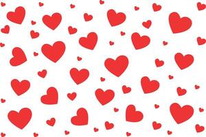 Bold Red Hearts Pattern illustration vector