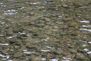 Surface Water Flowing Over Rocks In A Creek In The Rural Countryside photo