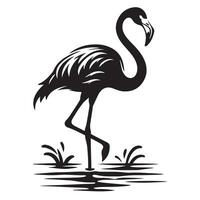 Graceful Flamingo Silhouette Design vector
