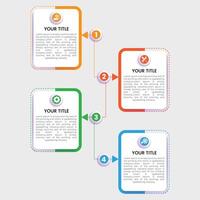 Infographic design template. Flat process infographic template vector