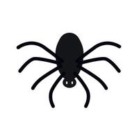 Black spider silhouette for Halloween design isolated on white background. vector