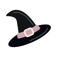 Witch hat for Halloween design isolated on white background. vector
