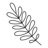 Hand drawn sketch leaf isolated on white background vector