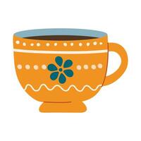 Coffee, cocoa cup isolated on white background vector