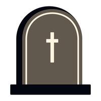 Grave stone for Halloween design isolated on white background. vector