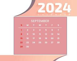stylish 2024 new year calendar template a office stationery vector