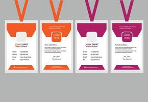 Modern Id Card design. vector