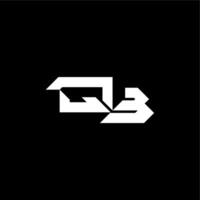 initial monogram logo bold and dynamic style QB gaming concept letter vector