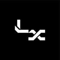 initial monogram logo bold and dynamic style LX gaming concept letter vector