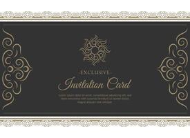 Invitation card design vintage style vector