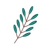 Autumn leaf in flat style. Design for label, icon, logo. illustration isolated on a white background. vector