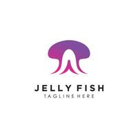 Jelly fish logo design idea with creative abstract concept vector