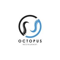 Octopus logo design idea with creative abstract concept vector