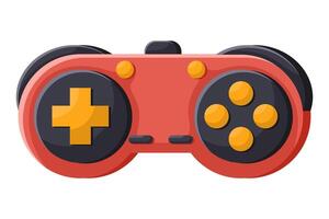 Red videogame joystick vector