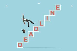Man falls from deadline steps vector