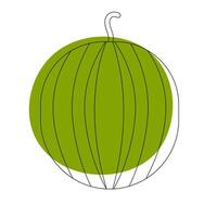Watermelon in simple doodle style vector