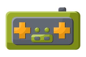 Green rectangular videogame joystick vector