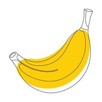Banana in simple doodle style vector