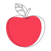 Apples in simple doodle style vector