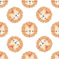 Cute baby animals seamless pattern vector