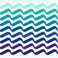 Simple aqua wave Flow, Contemporary abstract curvy lines, soft colors and geometric pattern vector