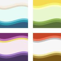 Soft wave or gradient background and seamless pattern, blue, green, purple and red - brown vector
