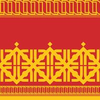 Bold red and yellow ethnic horizontal pattern, fusing traditional art with modern geometric design vector