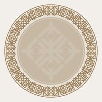 Round or circle soft pastel ethnic mandala. Abstract lines and decorative modern frame vector