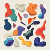 Organic abstract random shapes vector