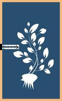 lock door design with flower vector