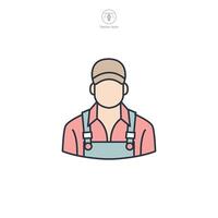 Avatar Icon. carpenter theme symbol illustration isolated on white background vector